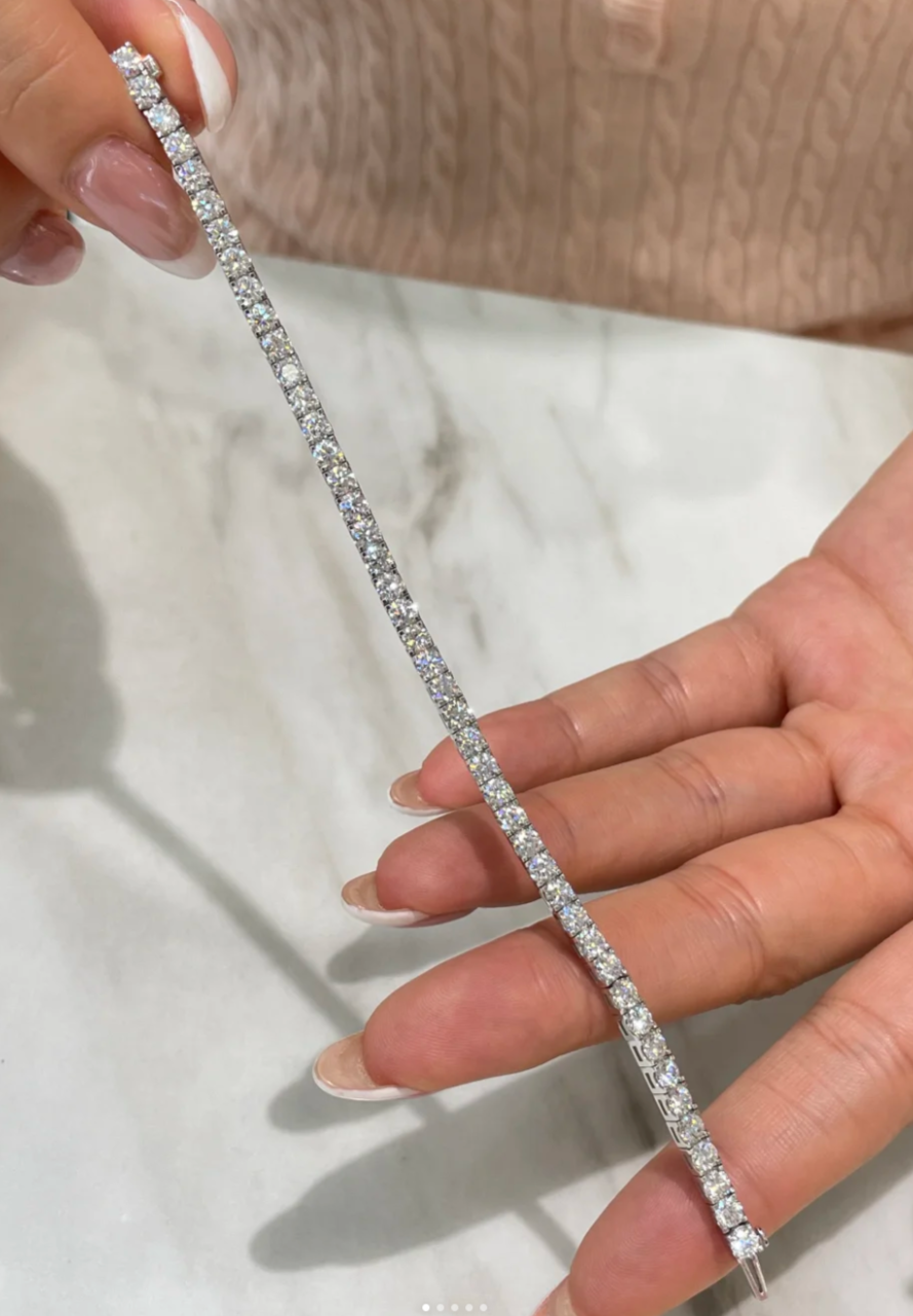 [Lira Jewelry]  CLASSIC BASEBALL BRACELAT, 52 DIAMOND