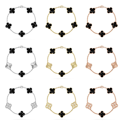 [Lira Jewelry] CLOVER 5 MOTIF PULSAR STONE BRACELET COLLECTION