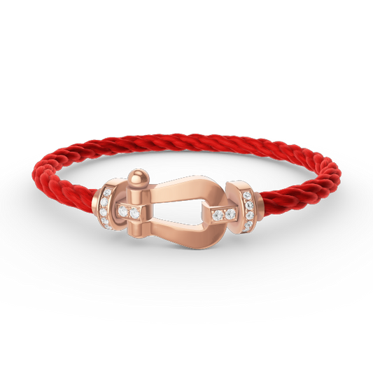 [Lira Jewelry]FORCE LARGE HORSESHOE HALF DIAMOND BRACELET ROSE GOLD