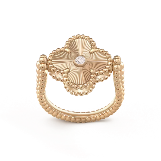 [Lira Jewelry]CLOVER RIVERSIBLE ROSE GOLD RING