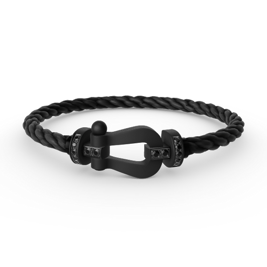 [Lira Jewelry]FORCE LARGE SERIES HORSESHOE BLACK SAMURAI BRACELET