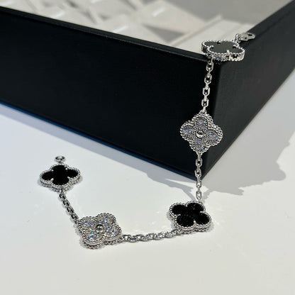 [Lira Jewelry] CLOVER 5 MOTIF ONYXS BRACELET COLLECTION