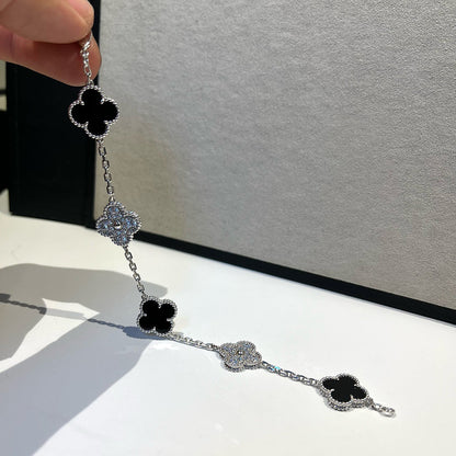 [Lira Jewelry] CLOVER 5 MOTIF ONYXS BRACELET COLLECTION