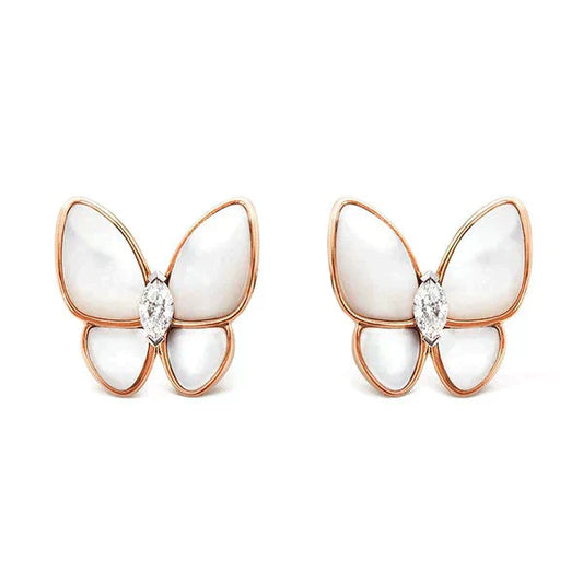 [Lira Jewelry]BUTTERFLY MOP DIAMOND EARRINGS