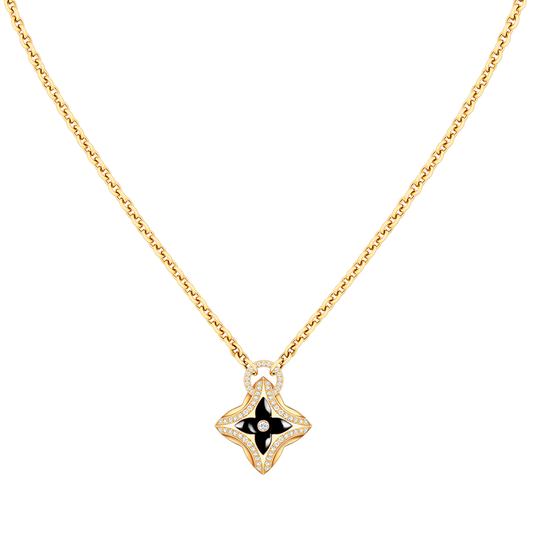 [Lira Jewelry]STAR PEDANT PINK GOLD DIAMOND NECKLACE