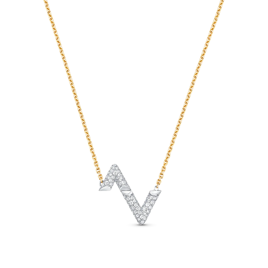 [Lira Jewelry]VOLT SILVER DIAMOND PEDANT NECKLACE