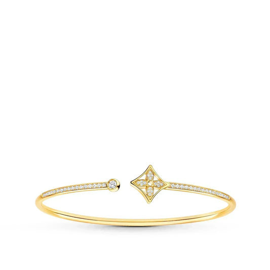 [Lira Jewelry]IDYLLE GOLD OPEN BRACELET DIAMOND PAVED