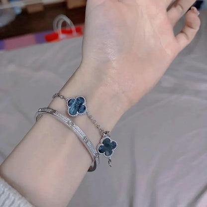 [Lira Jewelry]CLOVER 5 MOTIF PIETERSITE BRACELET COLLECTION