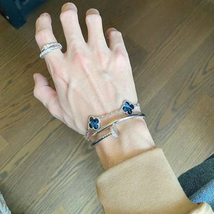 [Lira Jewelry]CLOVER 5 MOTIF PIETERSITE BRACELET COLLECTION