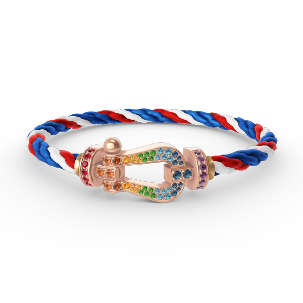 [Lira Jewelry]FORCE LARGE HORSESHOE  COLORED DIAMOND BRACELET ROSE GOLD