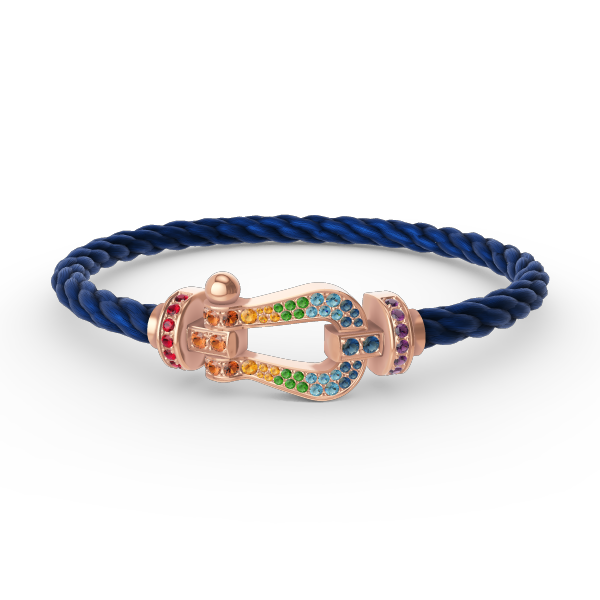 [Lira Jewelry]FORCE LARGE HORSESHOE  COLORED DIAMOND BRACELET ROSE GOLD