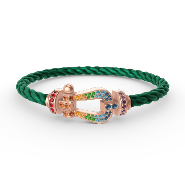 [Lira Jewelry]FORCE LARGE HORSESHOE  COLORED DIAMOND BRACELET ROSE GOLD