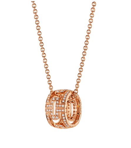 [Lira Jewelry]PARENTESI NECKLACE PINK GOLD DIAMOND