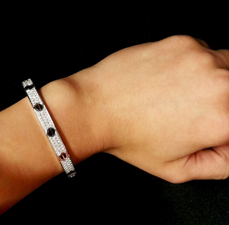 [Lira Jewelry]LOVE BRACELET 6.1MM DIAMOND-PAVED CERAMIC