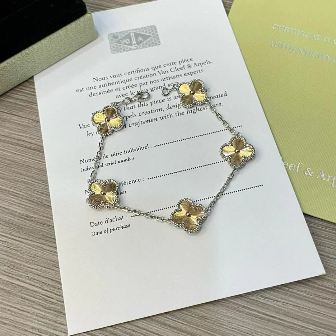 [Lira Jewelry] CLOVER 5 MOTIF LASER BRACELET COLLECTION