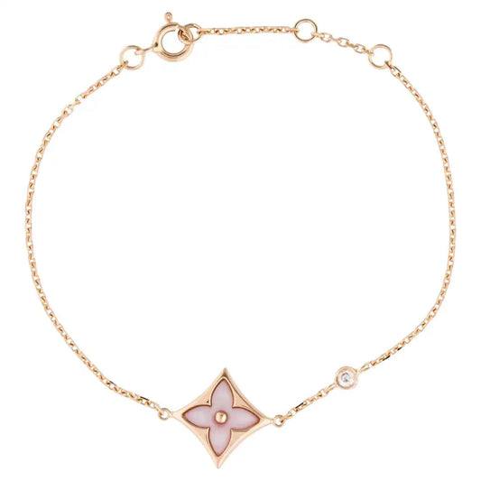 [Lira Jewelry]STAR 1 DIAMOND PINK GOLD BRACELET