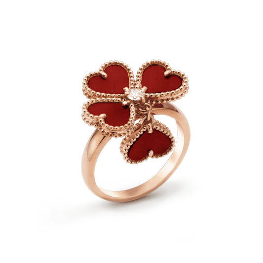 [Lira Jewelry]SWEET CLOVER CARNELIAN RING