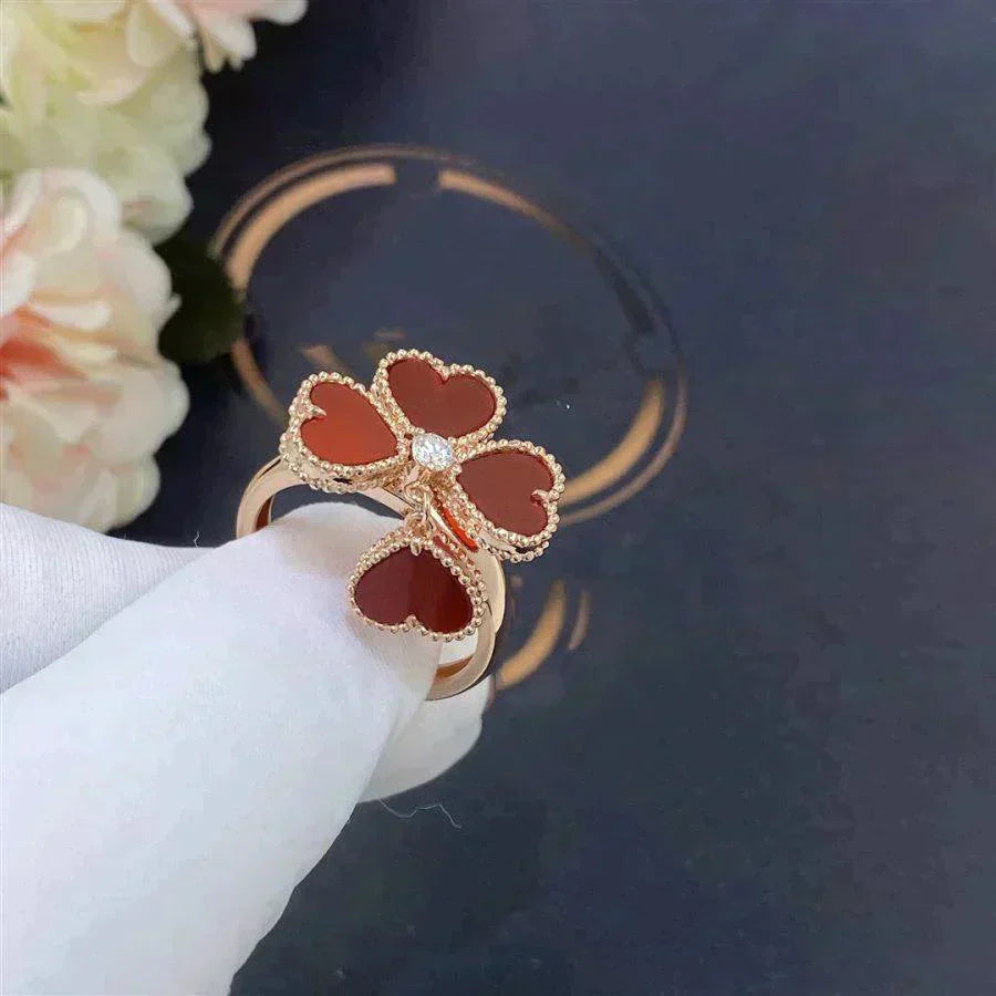 [Lira Jewelry]SWEET CLOVER CARNELIAN RING