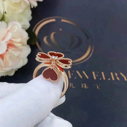 [Lira Jewelry]SWEET CLOVER CARNELIAN RING