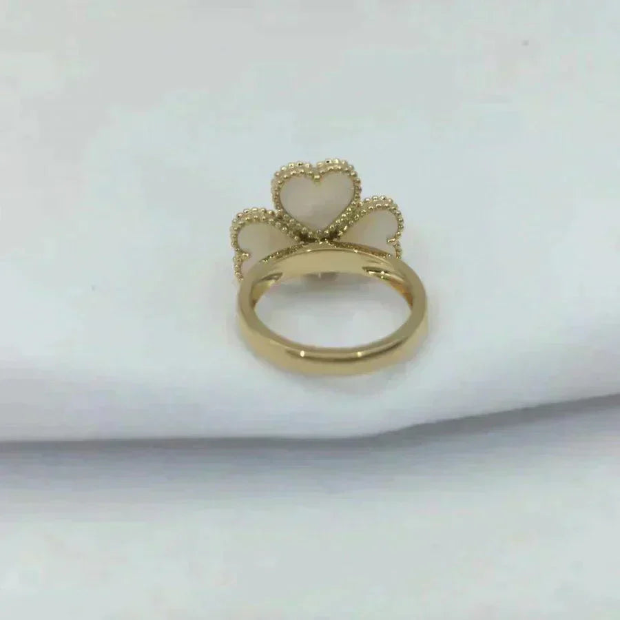 [Lira Jewelry]SWEET CLOVER WHITE MOP RING