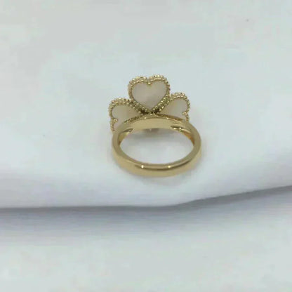 [Lira Jewelry]SWEET CLOVER WHITE MOP RING