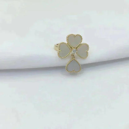 [Lira Jewelry]SWEET CLOVER WHITE MOP RING