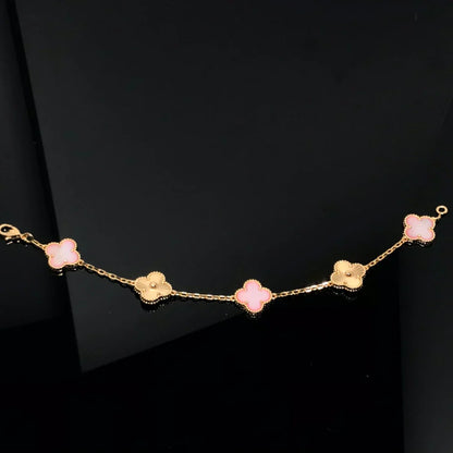 [Lira Jewelry] CLOVER 5 MOTIFS  PINK MOP BRACELET COLLECTION