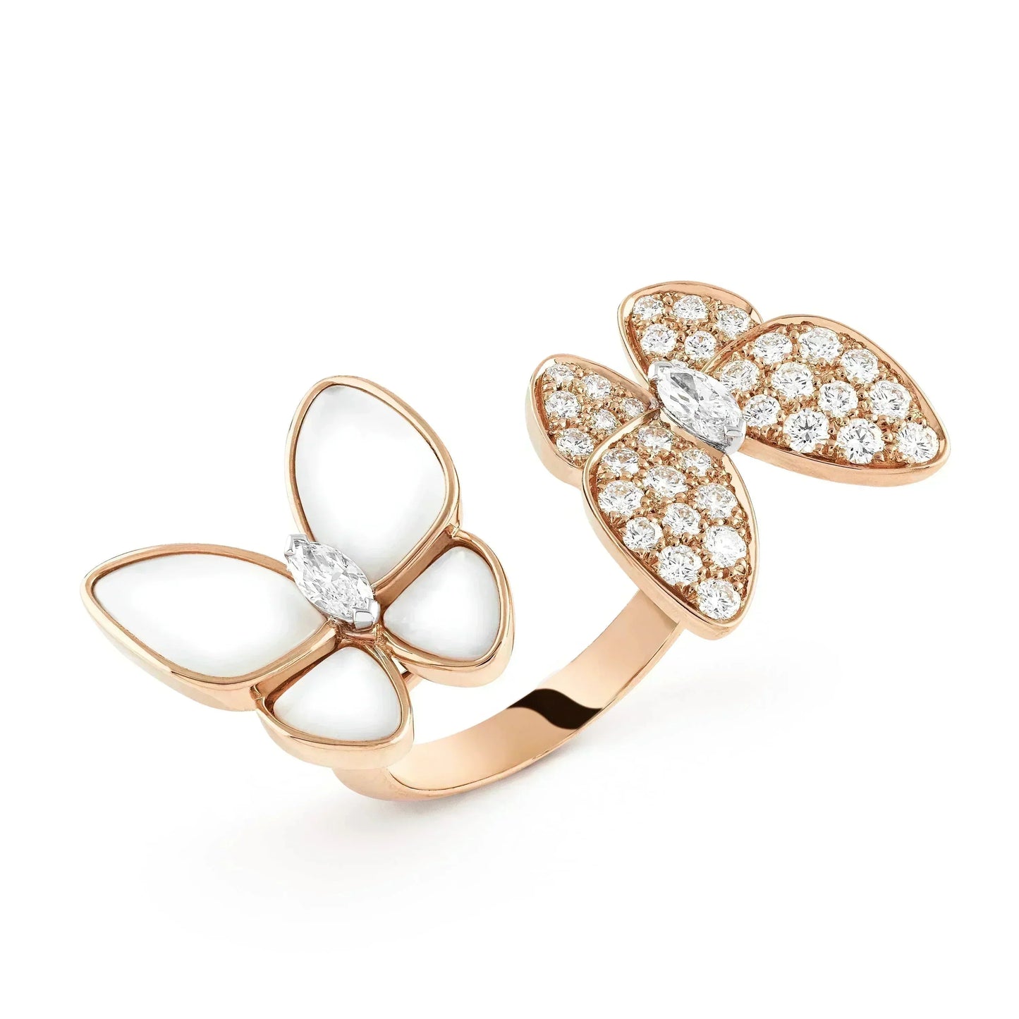 [Lira Jewelry]TWIN BUTTERFLY DIAMOND MOP RING